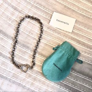 Tiffany & Co Sterling Silver Heart Clasp Necklace